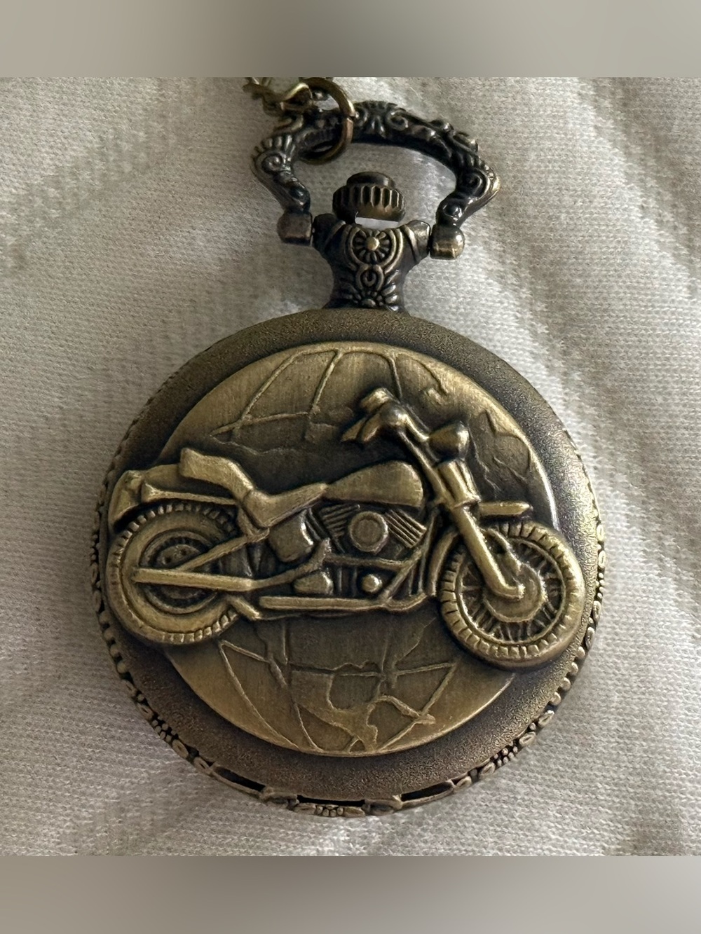 Motorcycle vintage pocket watch
